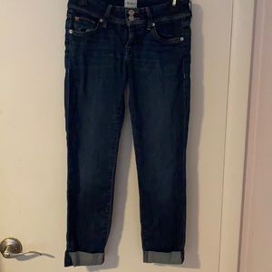 Hudson low rise cropped jeans